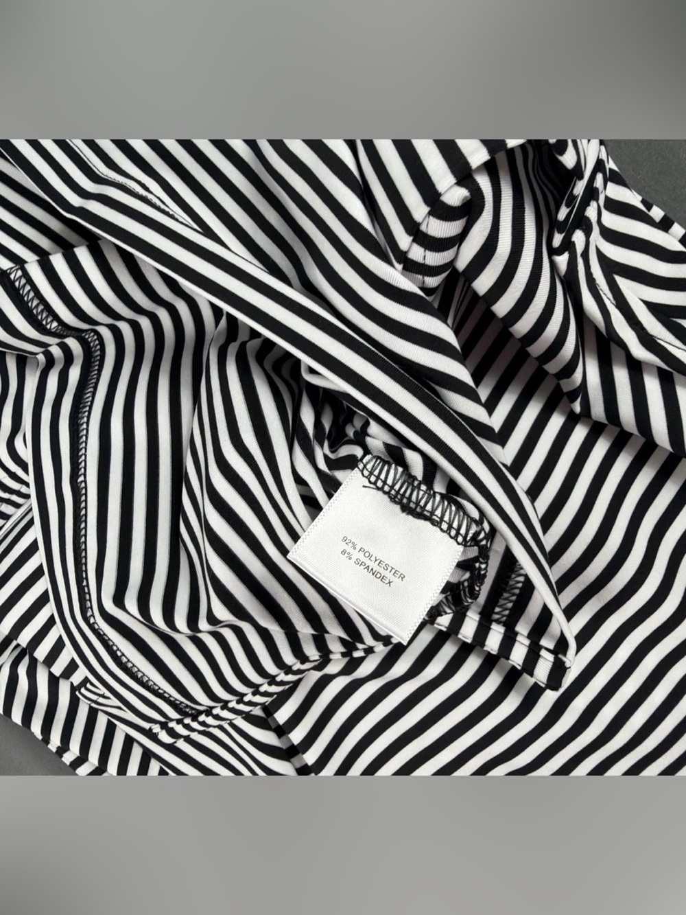 Peter Millar Golf Shirt Polo CS Summer Comfort Chest Logo Striped Large BLK/WH - Picture 5 of 6